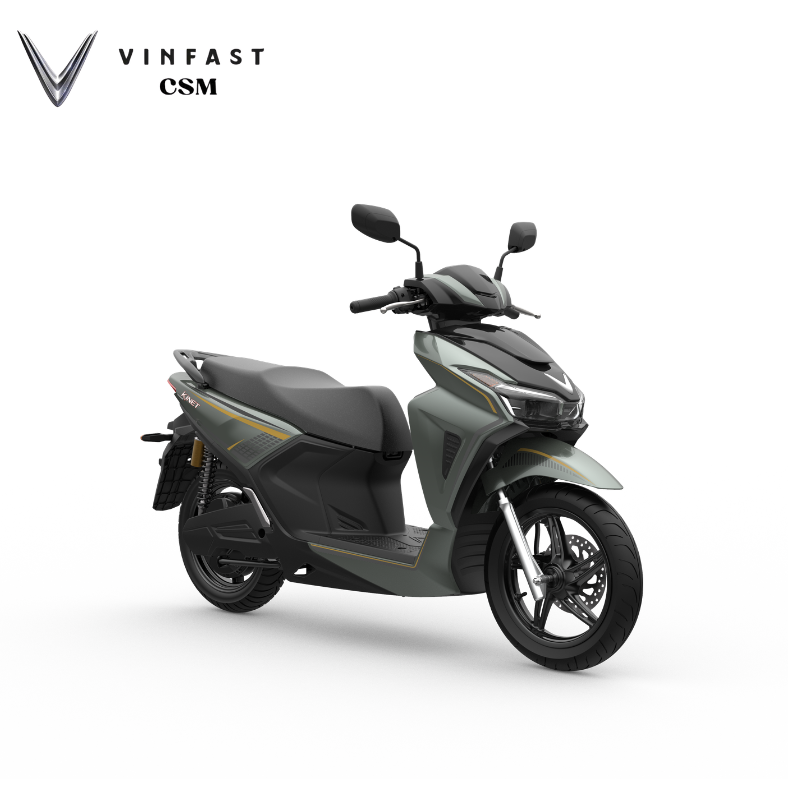 XE MÁY ĐIỆN VINFAST KINET - MÀU XÁM XI MĂNG